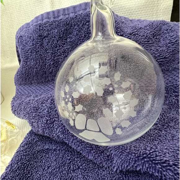 417 Princess House Handblown Crystal Ornament WREATH New In Box - Picture 2 of 5